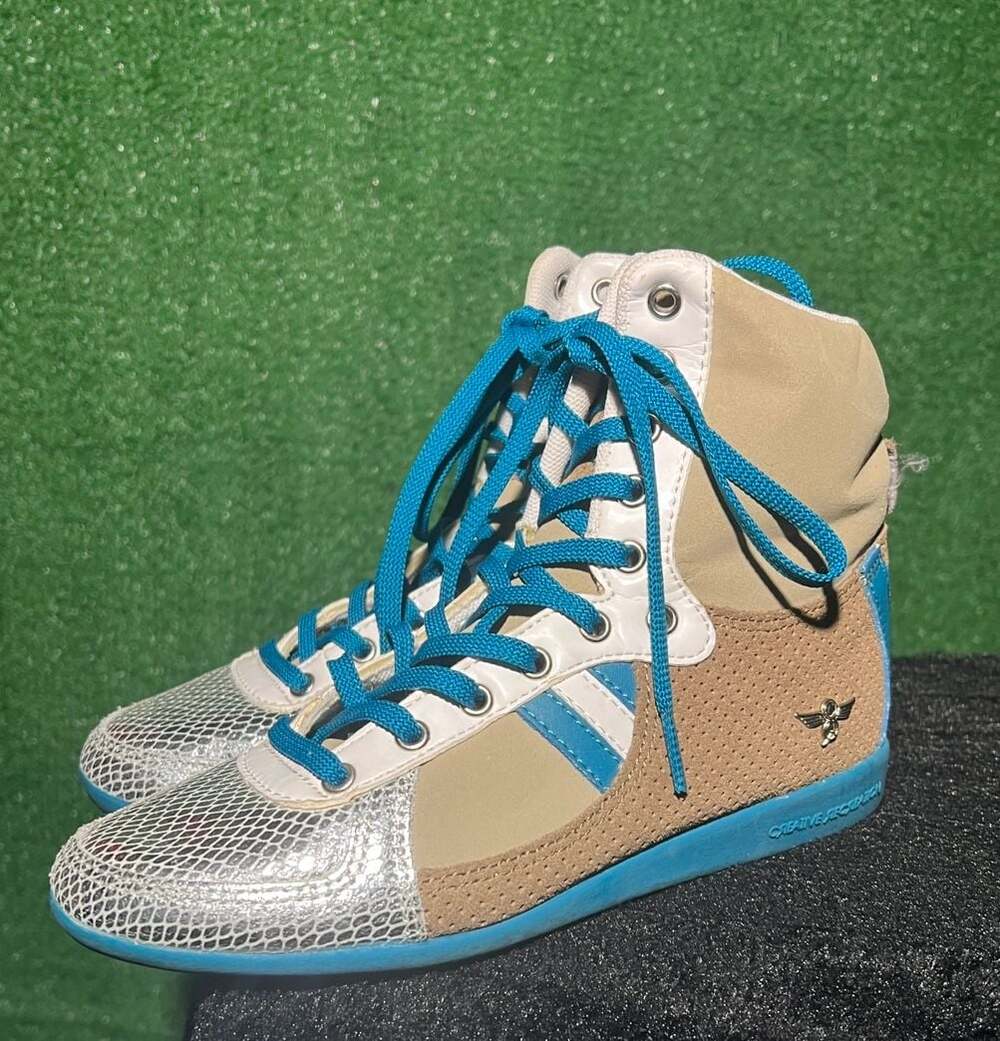 Creative Recreation Galow Hi Blue/Gold Suede/Faux Leather Sneakers